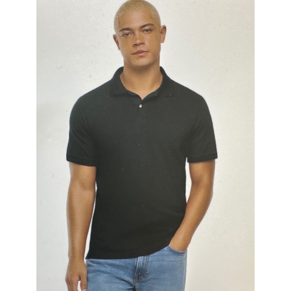 GAP Mens XL Pique Polo Shirt Black Classic Fit Stretch Cotton GP011729 NWT